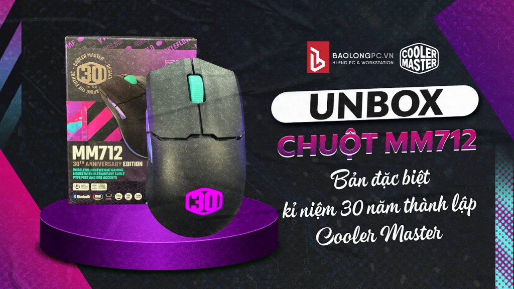 Unbox Chuột Máy Tính Cooler Master MM712 30th Anniversary Edition - Phiên Bản 